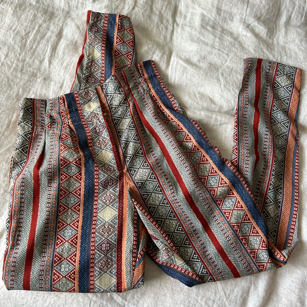 Patterned Trouser Pants